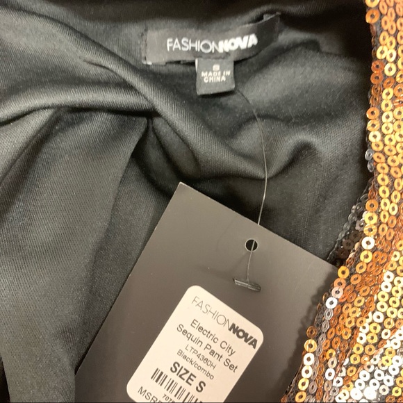 Fashion Nova Electric city sequin pantsuit set - Picture 5 of 7